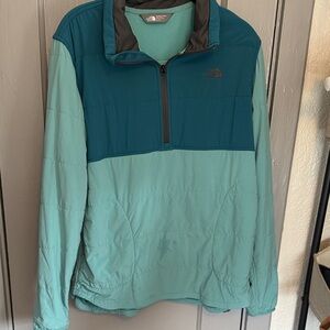 The North Face Teal and Aqua Half-Zip Mountain Sweatshirt